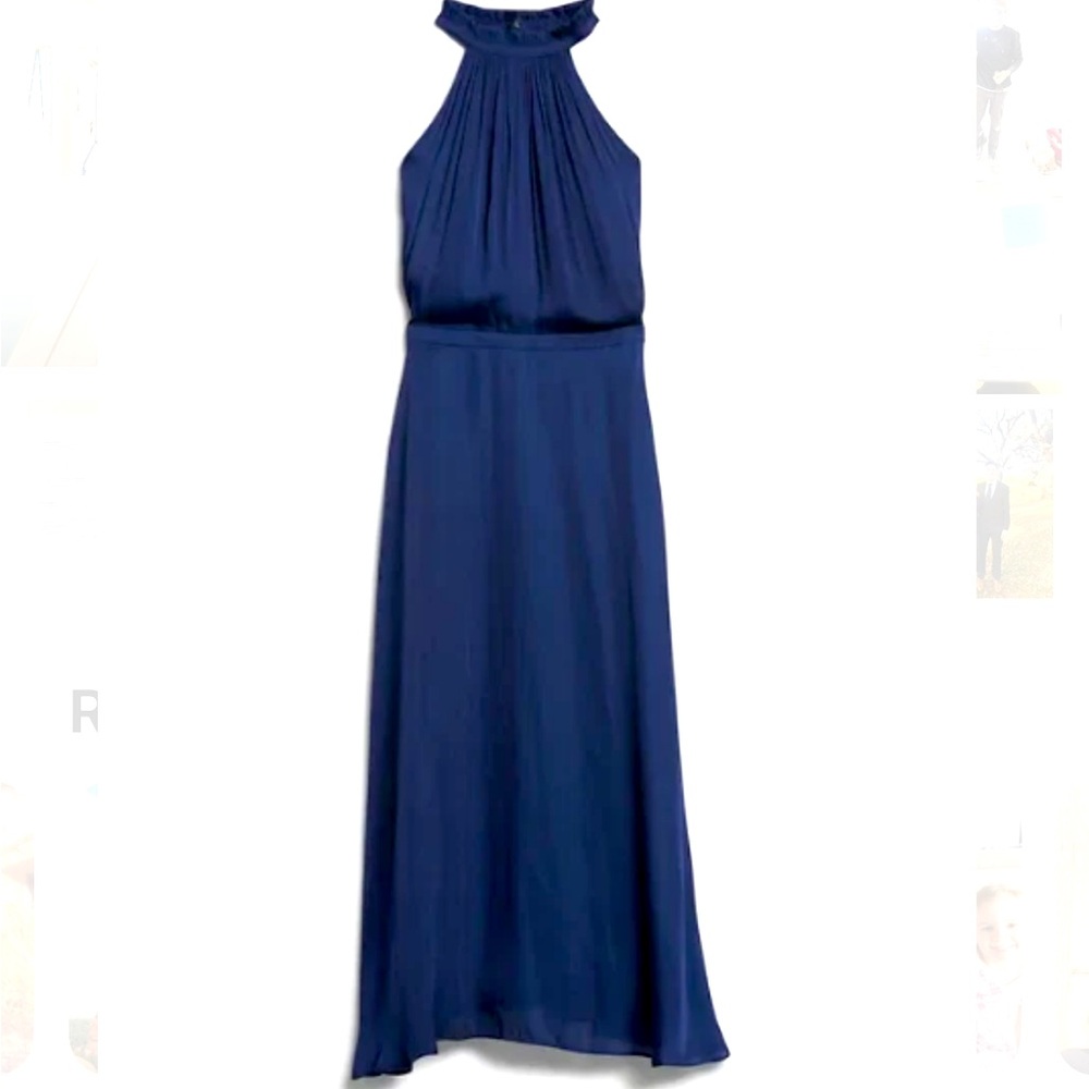Banana Republic Navy Blue High Neck Dress
